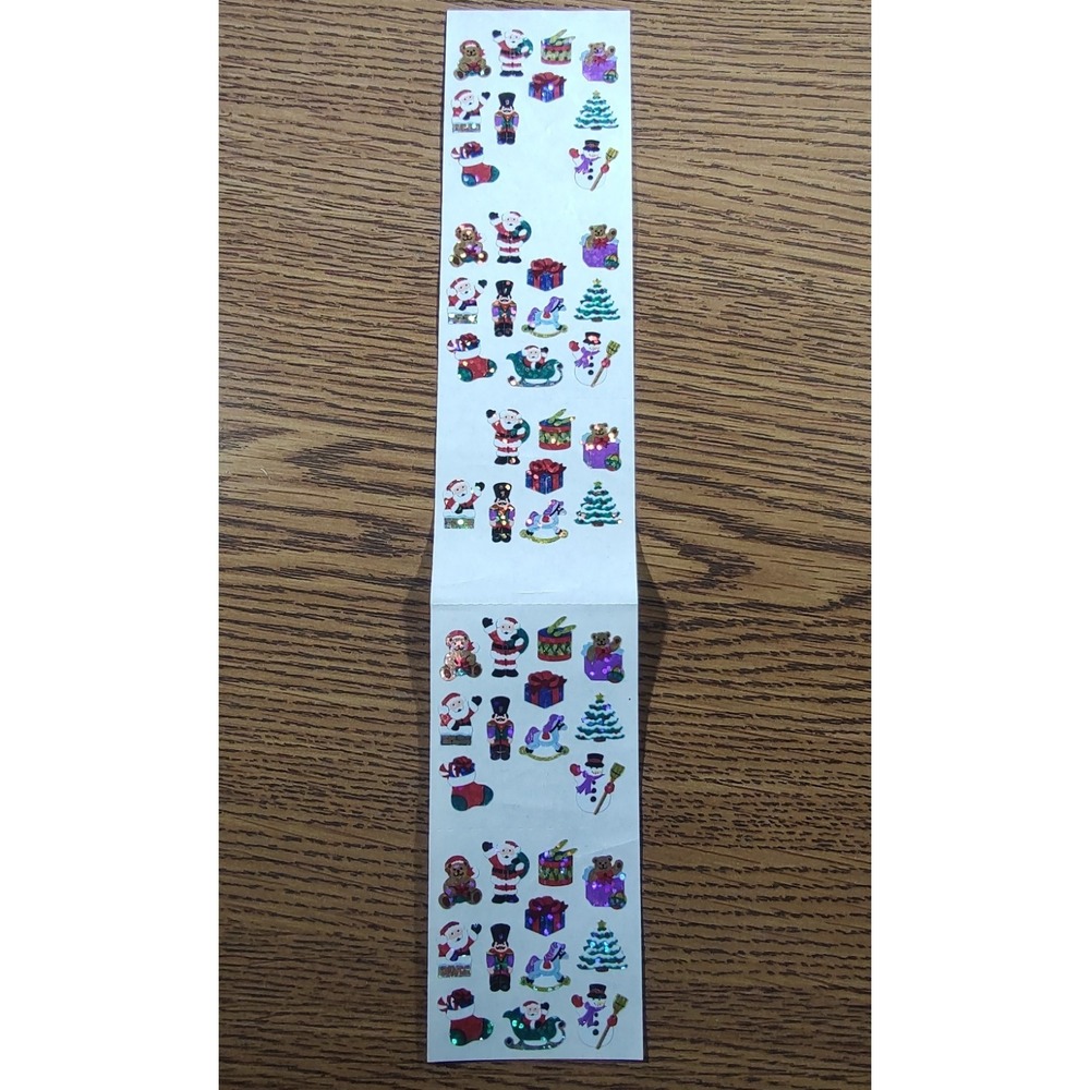 Vtg Prismatic Sandylion Stickers Christmas Bear Santa 5 Mods Full/Partial S293